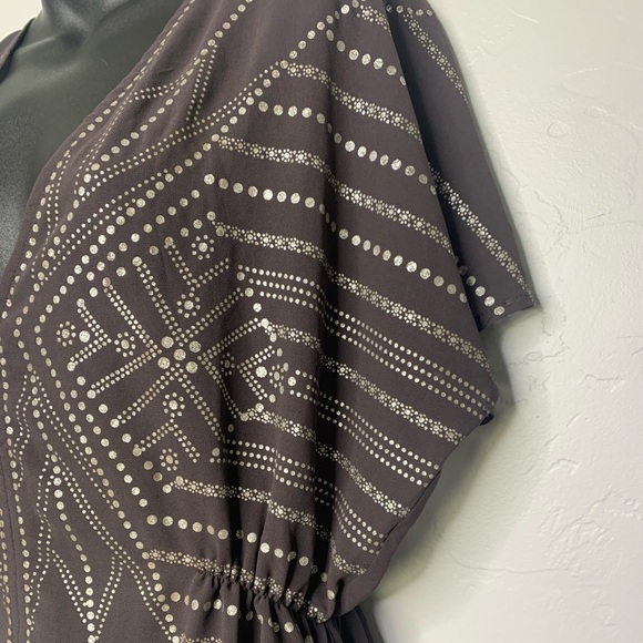 Anthropology Sanctuary V-Neck Sheer Flowy Embellished Blouse Size Small - Picture 5 of 8